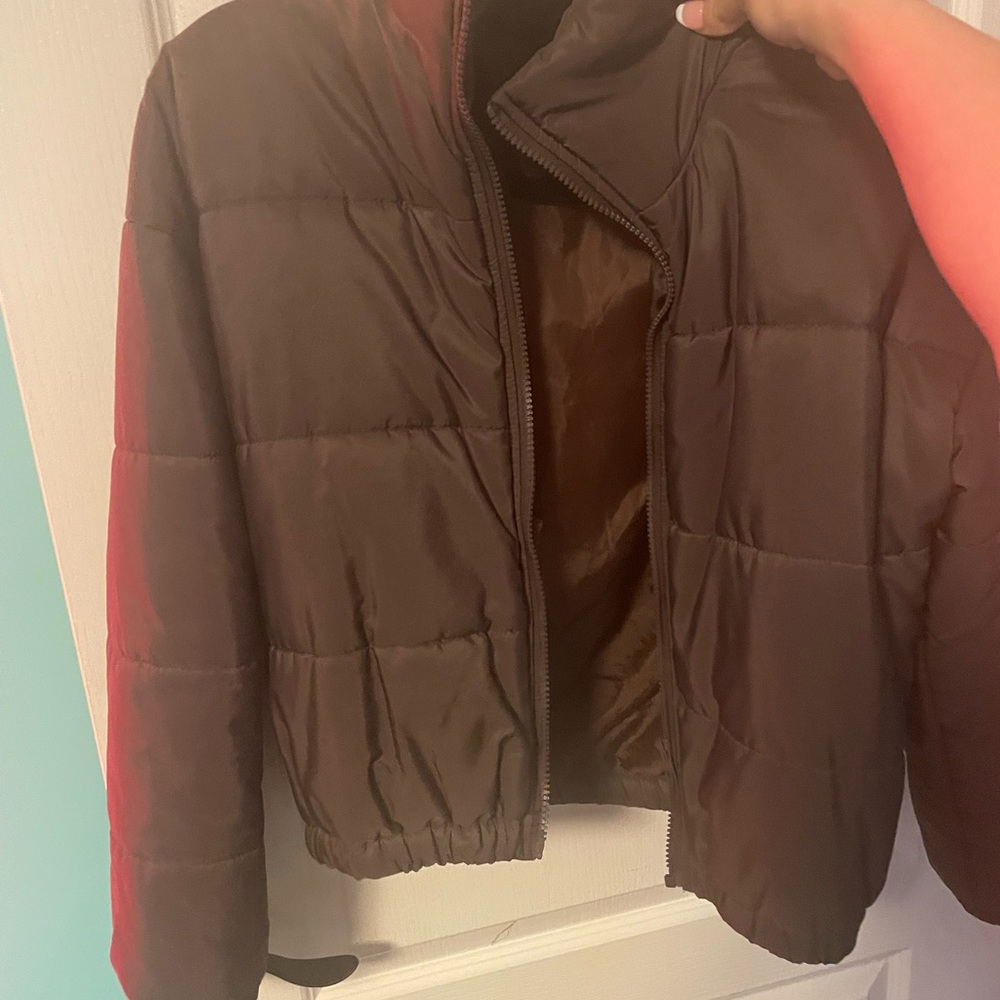 shein puffer absolutely loved it brown and perfect style